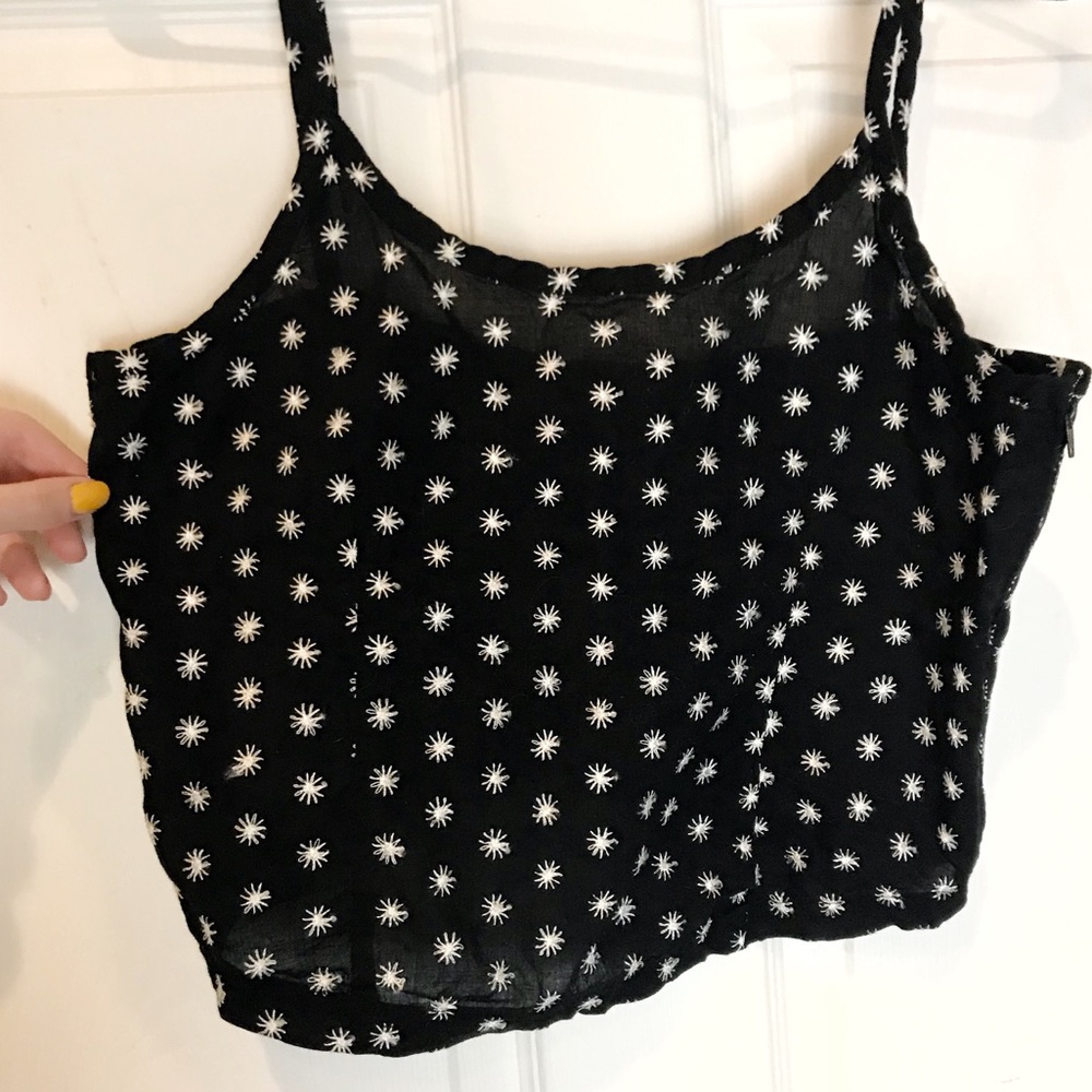 Black and white crop top